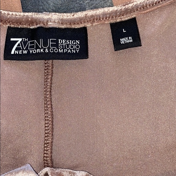 New York & Company Blush Velvet Top - Picture 7 of 8
